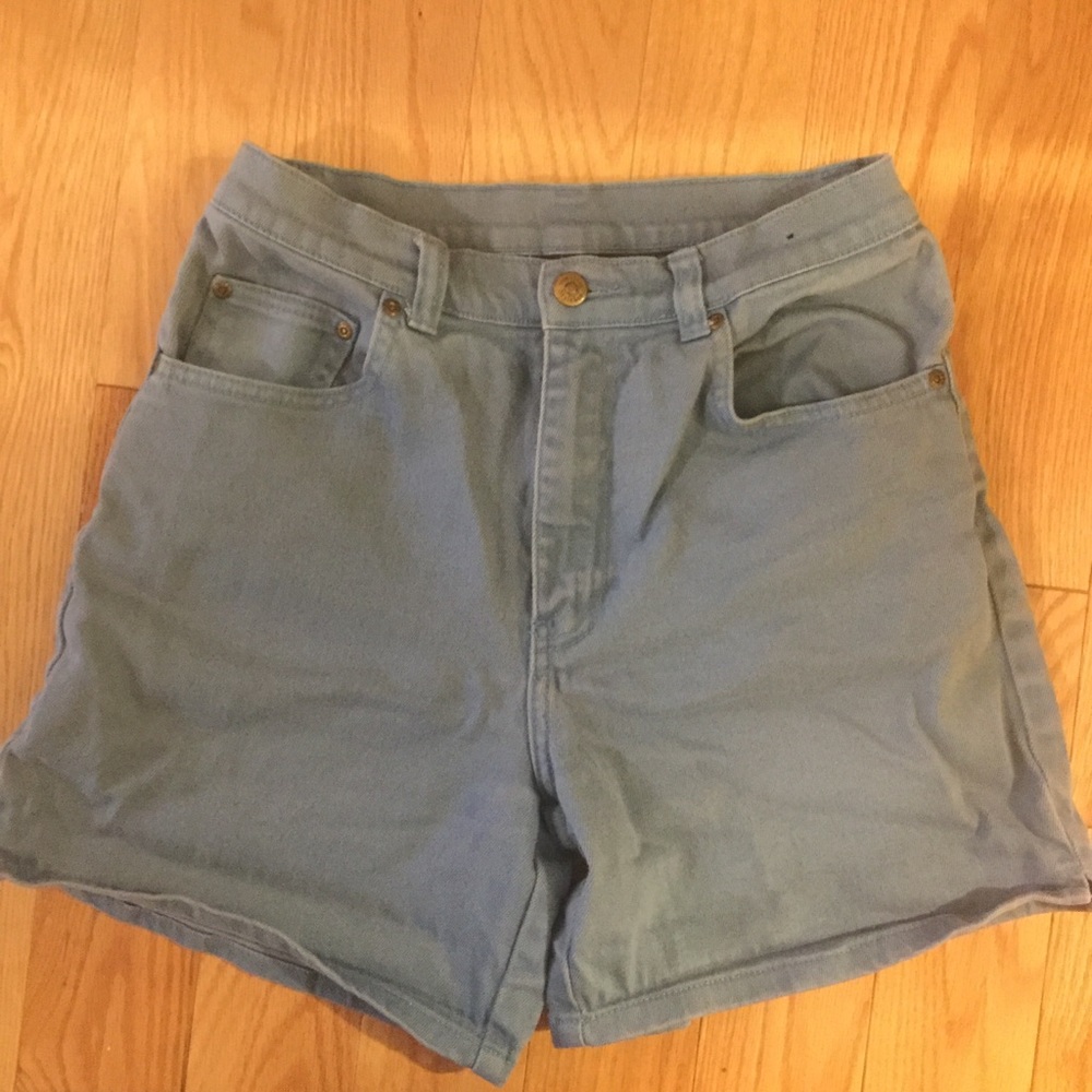 Blue High Waisted Shorts